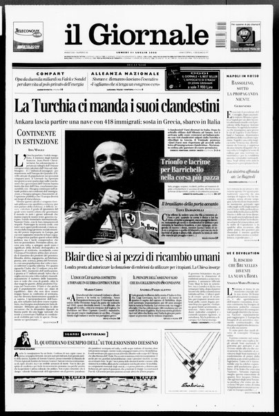 Il giornale del lunedi